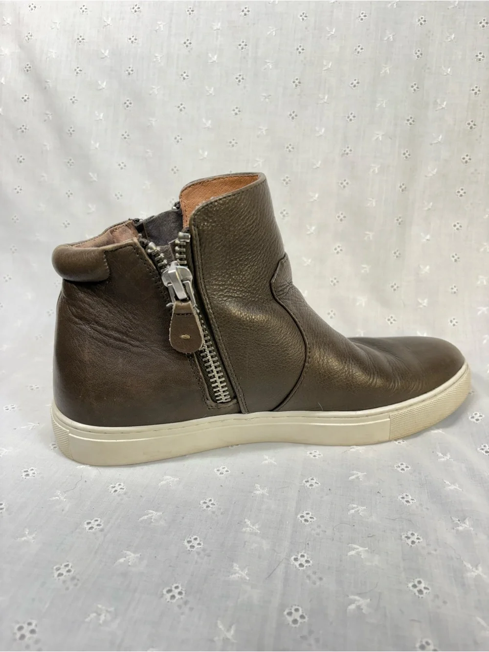 gentle souls Brown Leather Chukka Boots with Side Zip